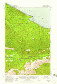 Pysht Washington Historical topographic map, 1:62500 scale, 15 X 15 Minute, Year 1957