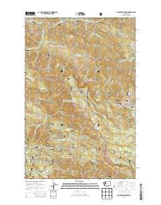 Quartz Mountain Washington Current topographic map, 1:24000 scale, 7.5 X 7.5 Minute, Year 2014
