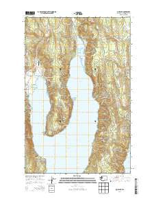 Quilcene Washington Current topographic map, 1:24000 scale, 7.5 X 7.5 Minute, Year 2014