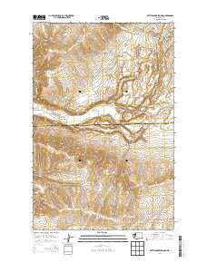 Rattlesnake Springs Washington Current topographic map, 1:24000 scale, 7.5 X 7.5 Minute, Year 2014