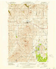 Reardan Washington Historical topographic map, 1:62500 scale, 15 X 15 Minute, Year 1953