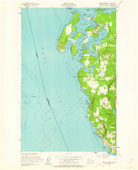 Roche Harbor Washington Historical topographic map, 1:24000 scale, 7.5 X 7.5 Minute, Year 1954