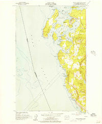 Roche Harbor Washington Historical topographic map, 1:24000 scale, 7.5 X 7.5 Minute, Year 1954