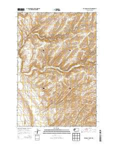 Rye Grass Coulee Washington Current topographic map, 1:24000 scale, 7.5 X 7.5 Minute, Year 2013