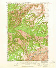 Saddle Butte Washington Historical topographic map, 1:62500 scale, 15 X 15 Minute, Year 1943