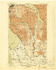 Samish Lake Washington Historical topographic map, 1:62500 scale, 15 X 15 Minute, Year 1918