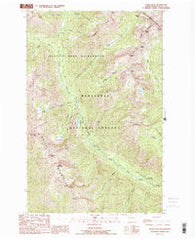 Saska Peak Washington Historical topographic map, 1:24000 scale, 7.5 X 7.5 Minute, Year 1988