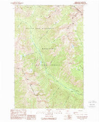 Saska Peak Washington Historical topographic map, 1:24000 scale, 7.5 X 7.5 Minute, Year 1988