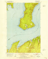 Seabeck Washington Historical topographic map, 1:24000 scale, 7.5 X 7.5 Minute, Year 1953