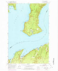 Seabeck Washington Historical topographic map, 1:24000 scale, 7.5 X 7.5 Minute, Year 1953