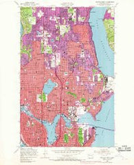 Seattle North Washington Historical topographic map, 1:24000 scale, 7.5 X 7.5 Minute, Year 1949