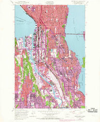 Seattle South Washington Historical topographic map, 1:24000 scale, 7.5 X 7.5 Minute, Year 1949