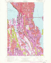 Seattle South Washington Historical topographic map, 1:24000 scale, 7.5 X 7.5 Minute, Year 1949