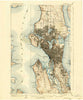 Seattle Washington Historical topographic map, 1:62500 scale, 15 X 15 Minute, Year 1909