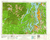 Seattle Washington Historical topographic map, 1:250000 scale, 1 X 2 Degree, Year 1962