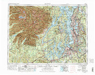 Seattle Washington Historical topographic map, 1:250000 scale, 1 X 2 Degree, Year 1958
