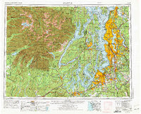 Seattle Washington Historical topographic map, 1:250000 scale, 1 X 2 Degree, Year 1958