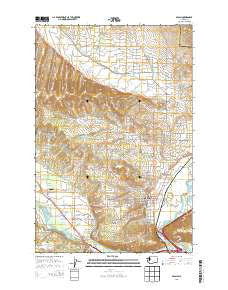 Selah Washington Current topographic map, 1:24000 scale, 7.5 X 7.5 Minute, Year 2013