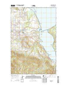 Sequim Washington Current topographic map, 1:24000 scale, 7.5 X 7.5 Minute, Year 2014