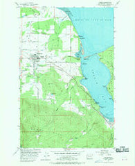 Sequim Washington Historical topographic map, 1:24000 scale, 7.5 X 7.5 Minute, Year 1956