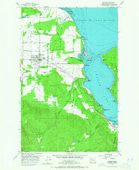 Sequim Washington Historical topographic map, 1:24000 scale, 7.5 X 7.5 Minute, Year 1956
