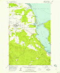 Sequim Washington Historical topographic map, 1:24000 scale, 7.5 X 7.5 Minute, Year 1956