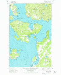 Shaw Island Washington Historical topographic map, 1:24000 scale, 7.5 X 7.5 Minute, Year 1973