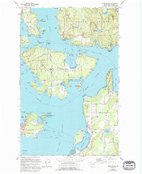 Shaw Island Washington Historical topographic map, 1:24000 scale, 7.5 X 7.5 Minute, Year 1973