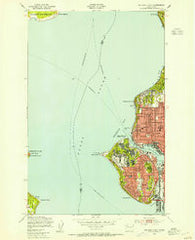 Shilshole Bay Washington Historical topographic map, 1:24000 scale, 7.5 X 7.5 Minute, Year 1949