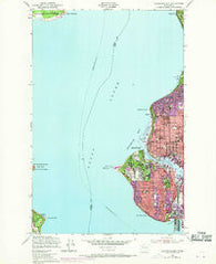 Shilshole Bay Washington Historical topographic map, 1:24000 scale, 7.5 X 7.5 Minute, Year 1949