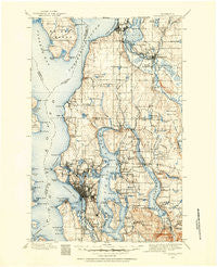 Snohomish Washington Historical topographic map, 1:125000 scale, 30 X 30 Minute, Year 1895