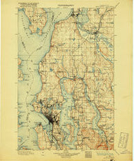 Snohomish Washington Historical topographic map, 1:125000 scale, 30 X 30 Minute, Year 1897