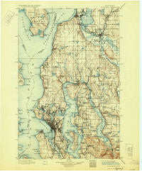 Snohomish Washington Historical topographic map, 1:125000 scale, 30 X 30 Minute, Year 1897