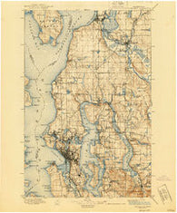Snohomish Washington Historical topographic map, 1:125000 scale, 30 X 30 Minute, Year 1897