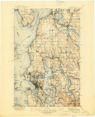 Snohomish Washington Historical topographic map, 1:125000 scale, 30 X 30 Minute, Year 1897
