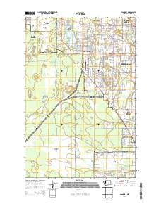 Spanaway Washington Current topographic map, 1:24000 scale, 7.5 X 7.5 Minute, Year 2014