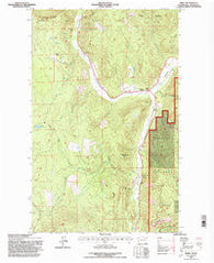 Spirit Washington Historical topographic map, 1:24000 scale, 7.5 X 7.5 Minute, Year 1992