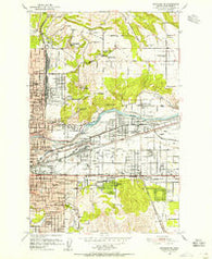 Spokane NE Washington Historical topographic map, 1:24000 scale, 7.5 X 7.5 Minute, Year 1950