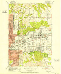 Spokane NE Washington Historical topographic map, 1:24000 scale, 7.5 X 7.5 Minute, Year 1950