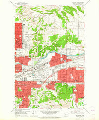 Spokane NE Washington Historical topographic map, 1:24000 scale, 7.5 X 7.5 Minute, Year 1963