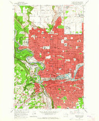 Spokane NW Washington Historical topographic map, 1:24000 scale, 7.5 X 7.5 Minute, Year 1963