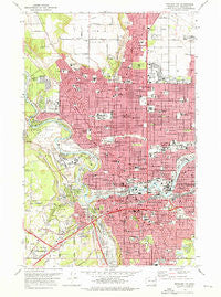 Spokane NW Washington Historical topographic map, 1:24000 scale, 7.5 X 7.5 Minute, Year 1974