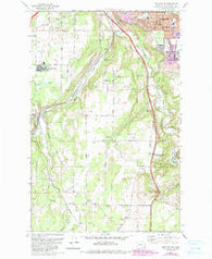 Spokane SW Washington Historical topographic map, 1:24000 scale, 7.5 X 7.5 Minute, Year 1973