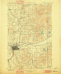 Spokane Washington Historical topographic map, 1:125000 scale, 30 X 30 Minute, Year 1901