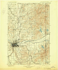 Spokane Washington Historical topographic map, 1:125000 scale, 30 X 30 Minute, Year 1901