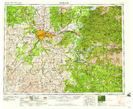 Spokane Washington Historical topographic map, 1:250000 scale, 1 X 2 Degree, Year 1958