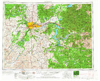 Spokane Washington Historical topographic map, 1:250000 scale, 1 X 2 Degree, Year 1955