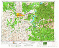 Spokane Washington Historical topographic map, 1:250000 scale, 1 X 2 Degree, Year 1955