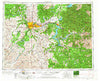 Spokane Washington Historical topographic map, 1:250000 scale, 1 X 2 Degree, Year 1955