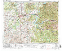 Spokane Washington Historical topographic map, 1:250000 scale, 1 X 2 Degree, Year 1955